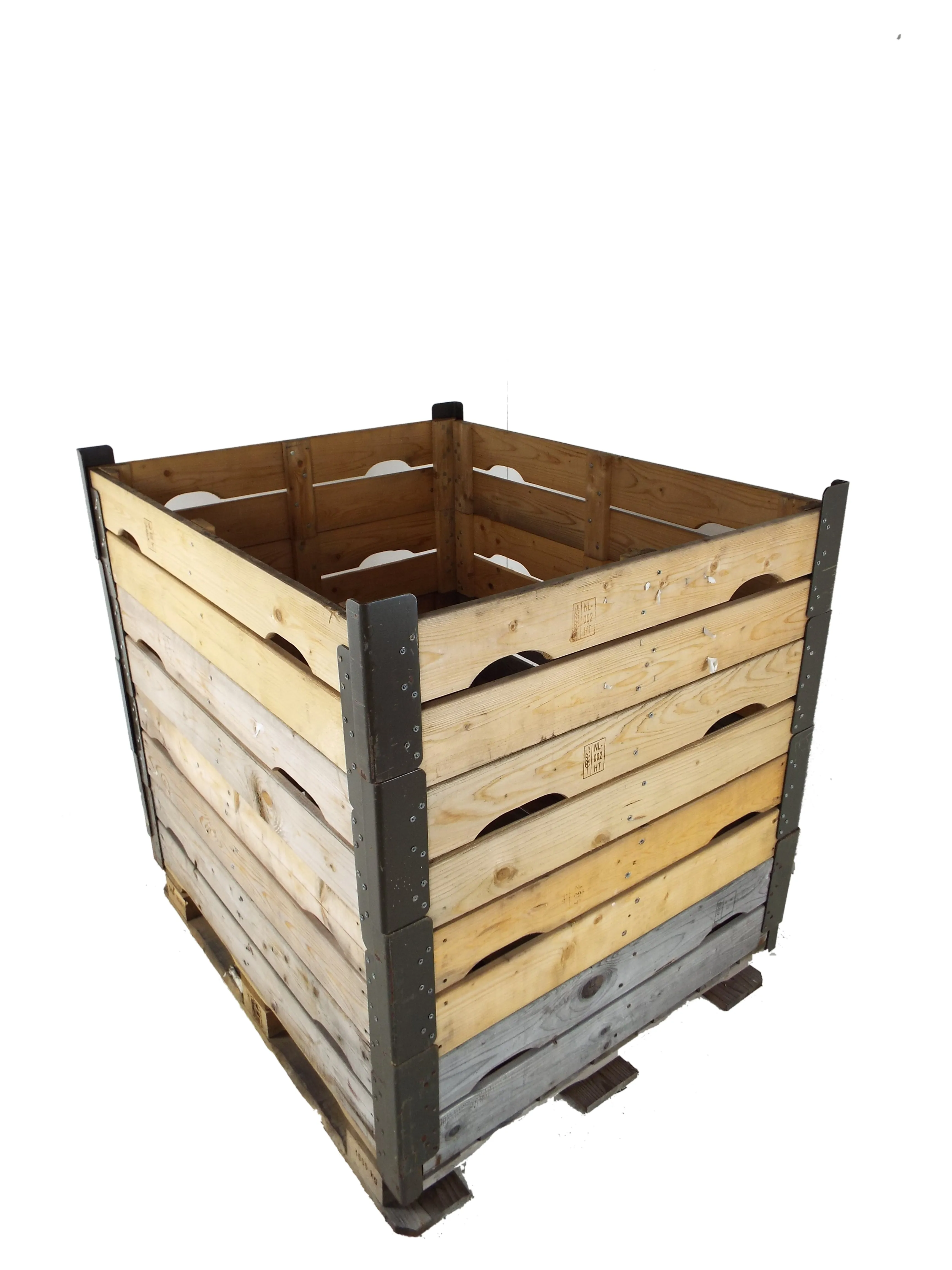 Garden storage box / Compost bin / log store - stackable heavy duty wooden crates