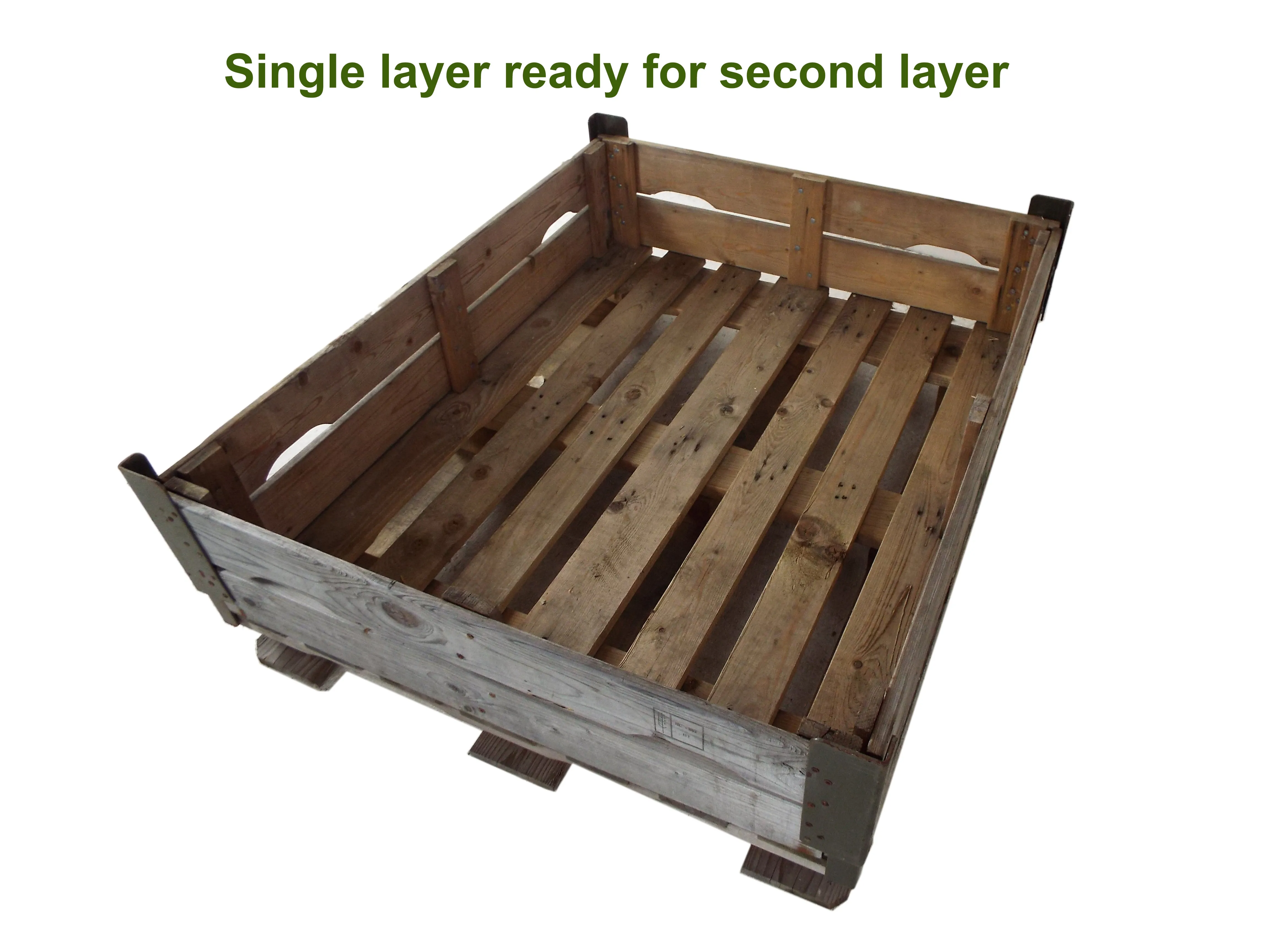 Garden storage box / Compost bin / log store - stackable heavy duty wooden crates