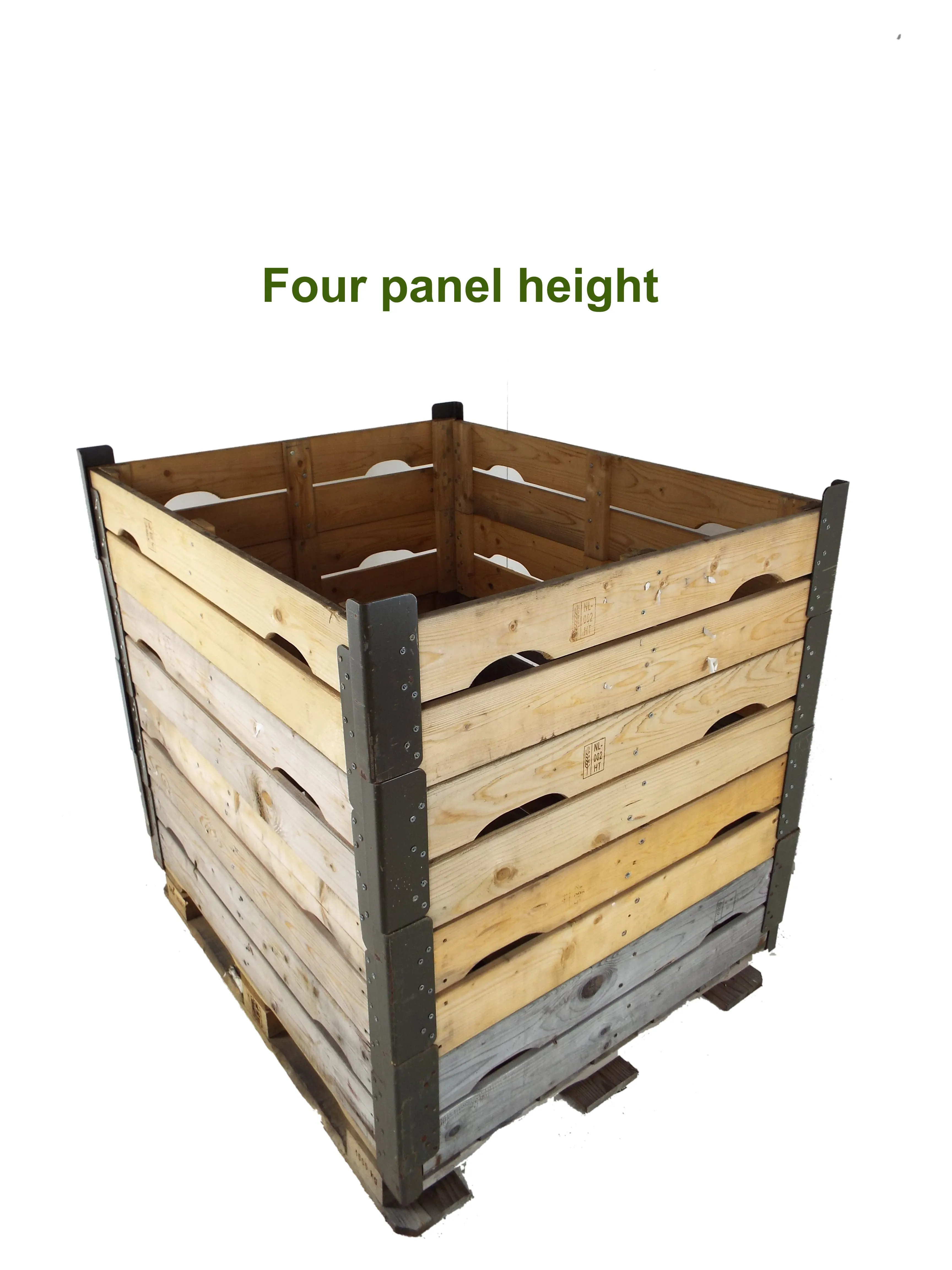 Garden storage box / Compost bin / log store - stackable heavy duty wooden crates