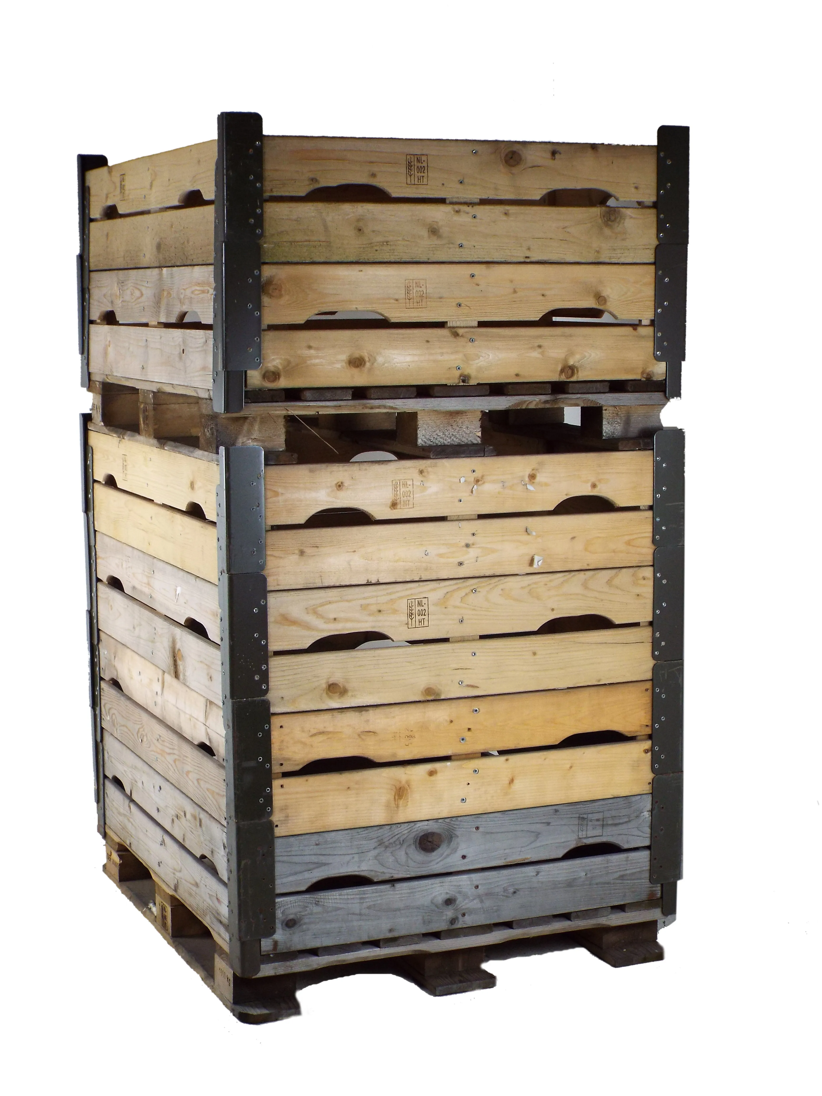 Garden storage box / Compost bin / log store - stackable heavy duty wooden crates