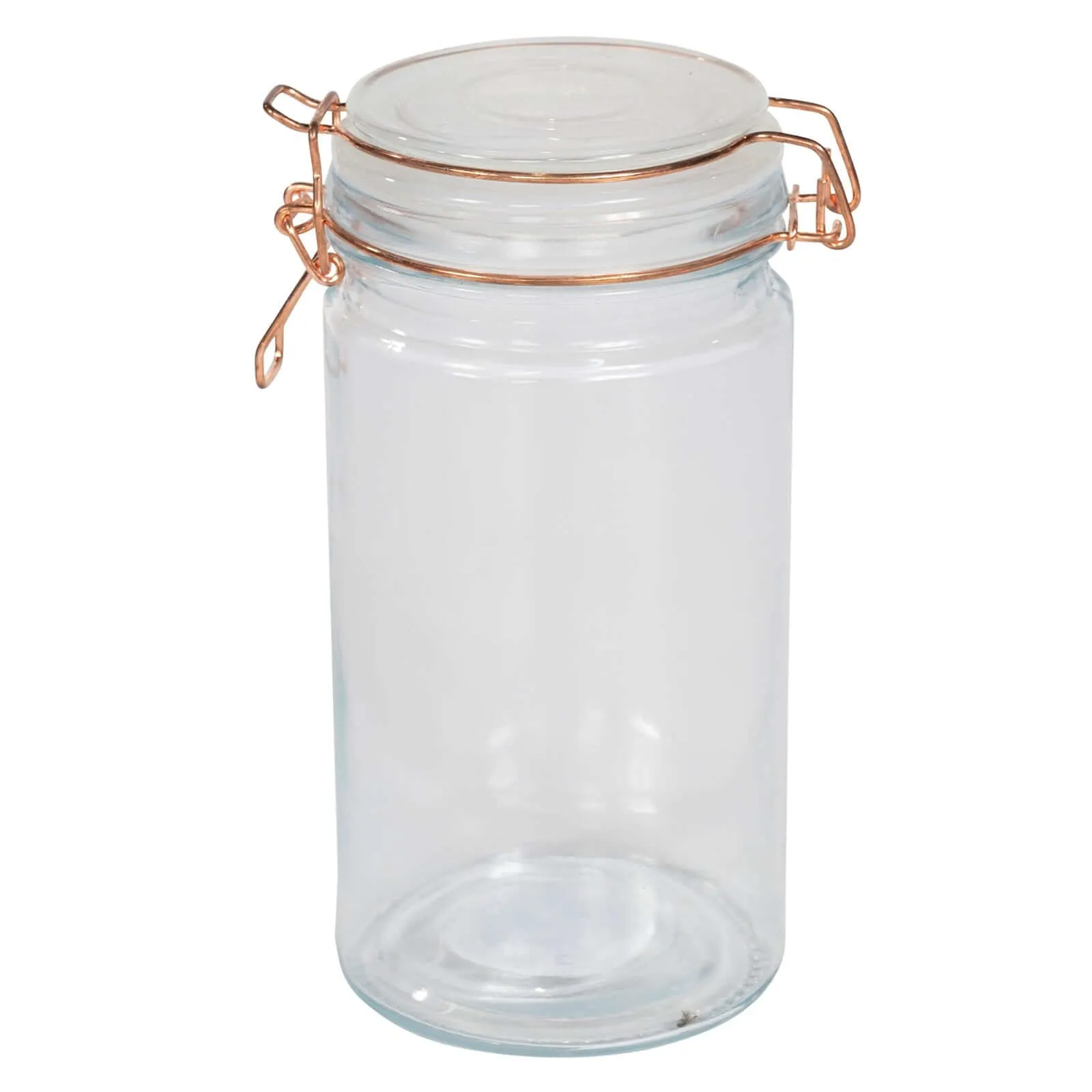 Glass Kitchen Storage Jar Kilner Jar With Copper Clip 20cm