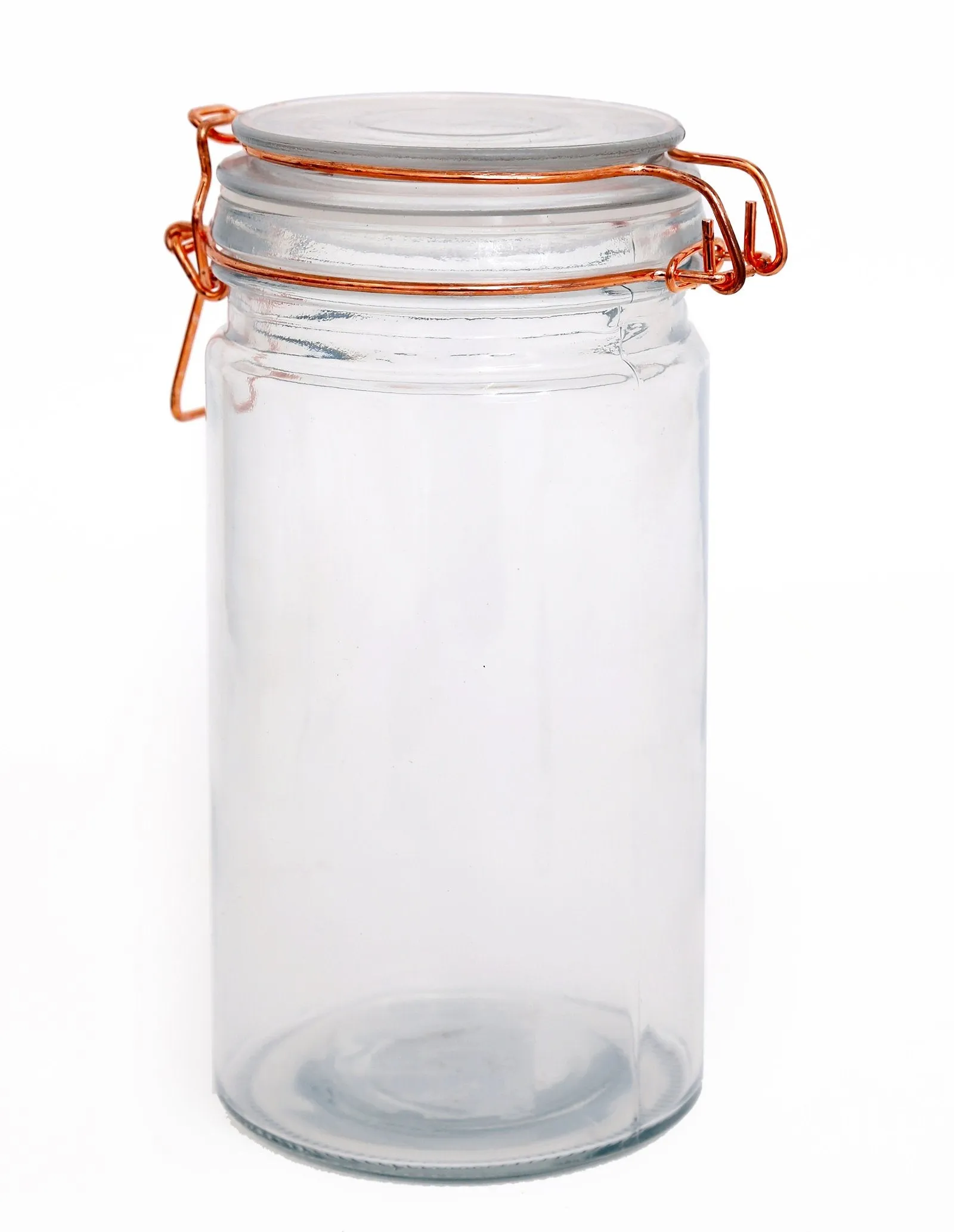 Glass Kitchen Storage Jar Kilner Jar With Copper Clip 20cm