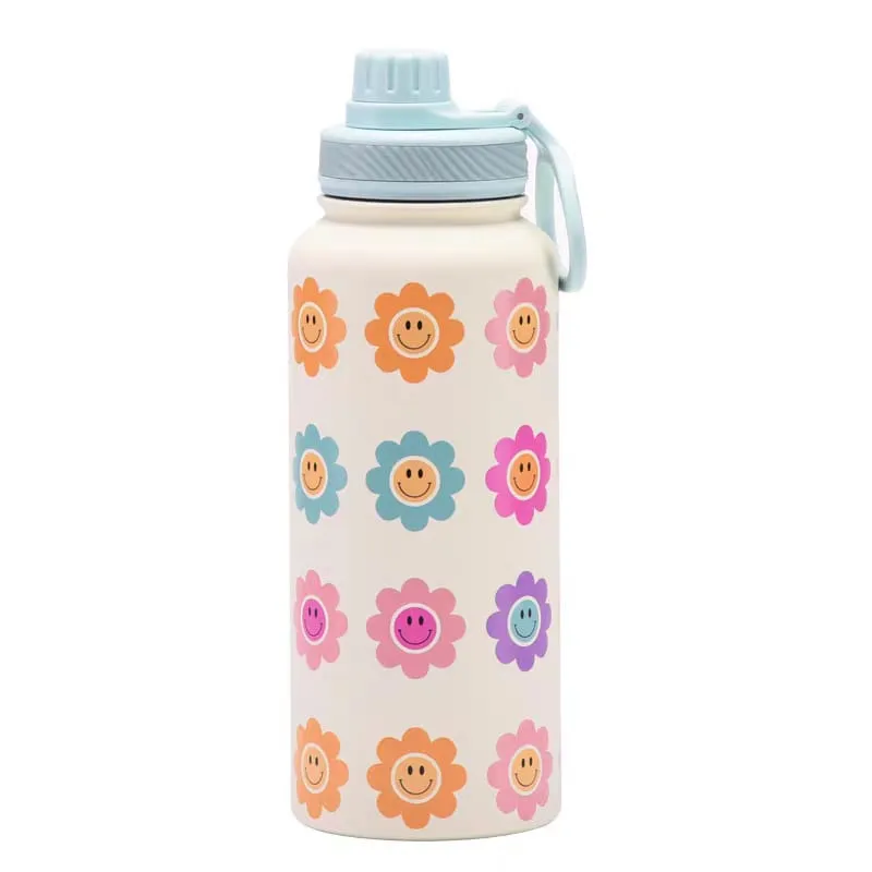 Good Vibes Stainless Steel Water Bottle - Stylish & Leakproof Design