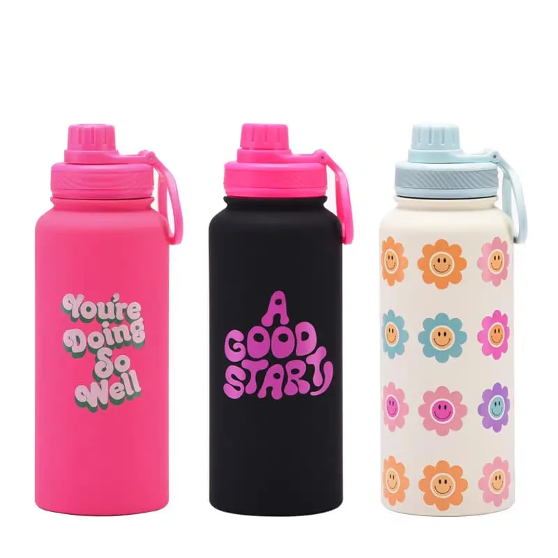 Good Vibes Stainless Steel Water Bottle - Stylish & Leakproof Design