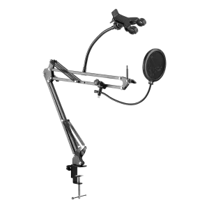 ImPro DMS Deskmount Microphone Stand with Rotating Phone Holder