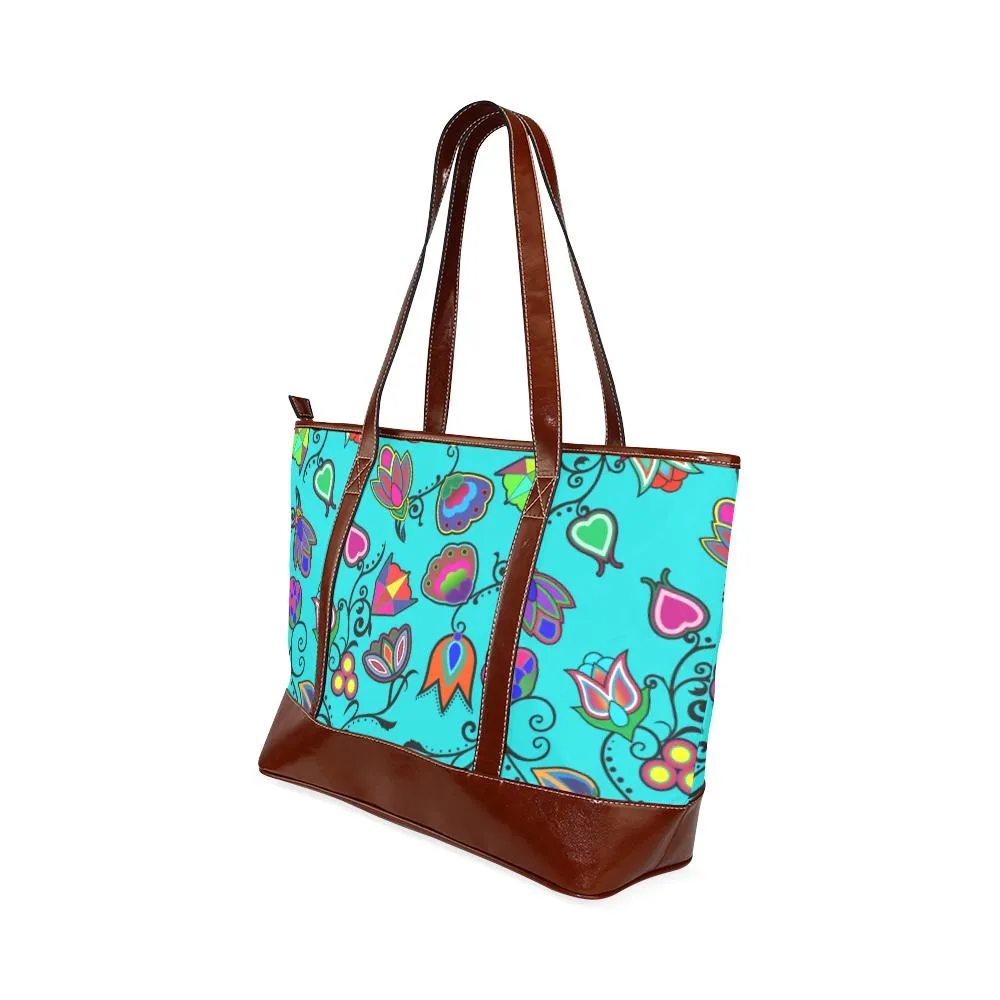 Indigenous Paisley - Sky Tote Handbag