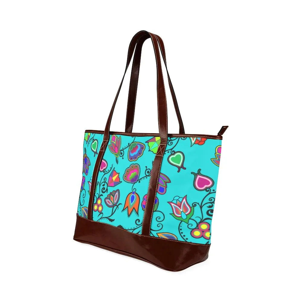 Indigenous Paisley - Sky Tote Handbag