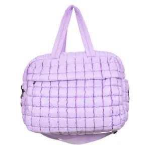 Katydid Light Purple Quilted Garment Duffel Bag w/ Pass-Thru Slip