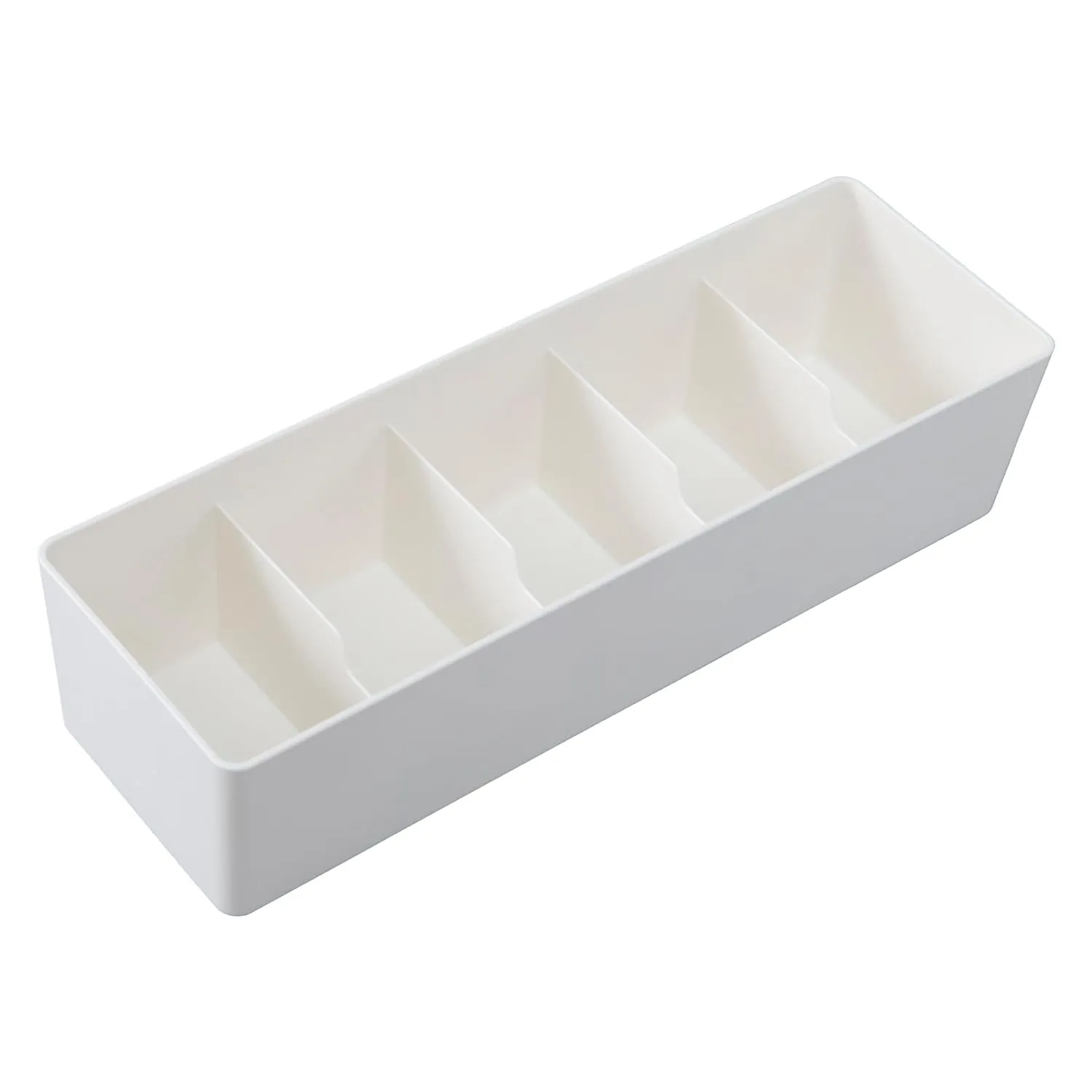 Kuber Industries Cloth Storage Box 5 GridDrawer Divider|Wardrobe Organizer For clothes-Pack of 2 (White)