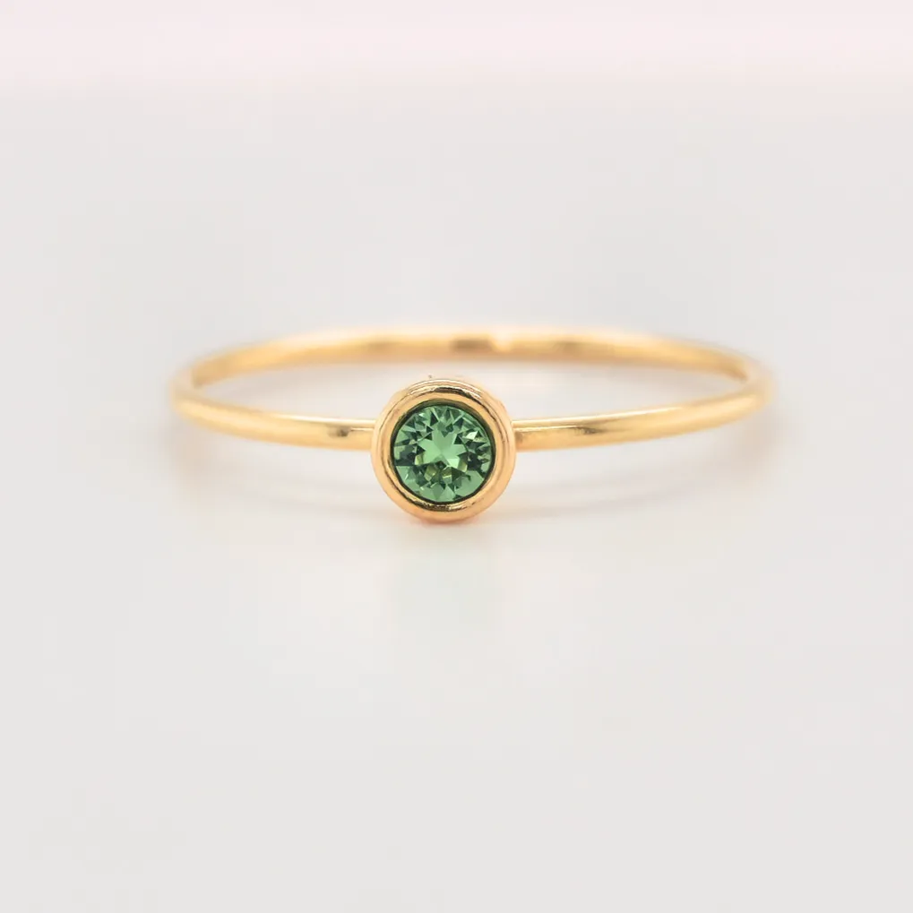 Large August Birthstone Ring