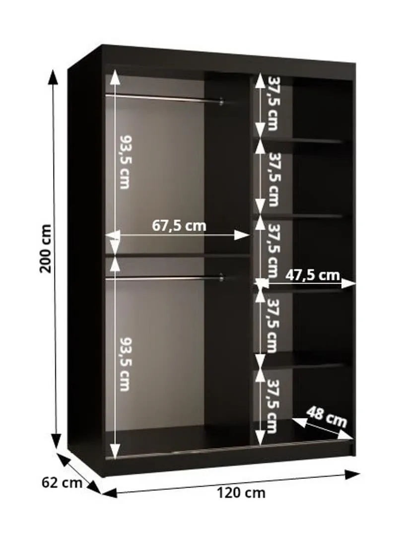 Larvik II Sliding Door Wardrobe 120cm