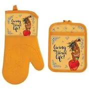 Living My Blessed Life Oven Mitt/Pot Holder Set