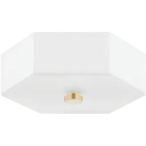 Lizzie 11 in. 2 Lights Flush Mount Light White Finish