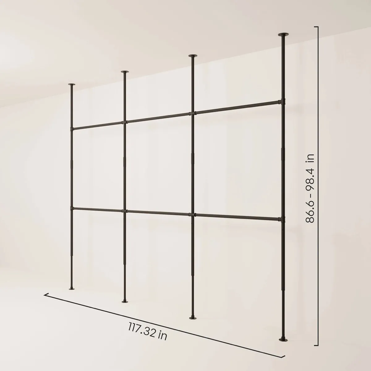 LOFT III – Telescopic rod clothes rail