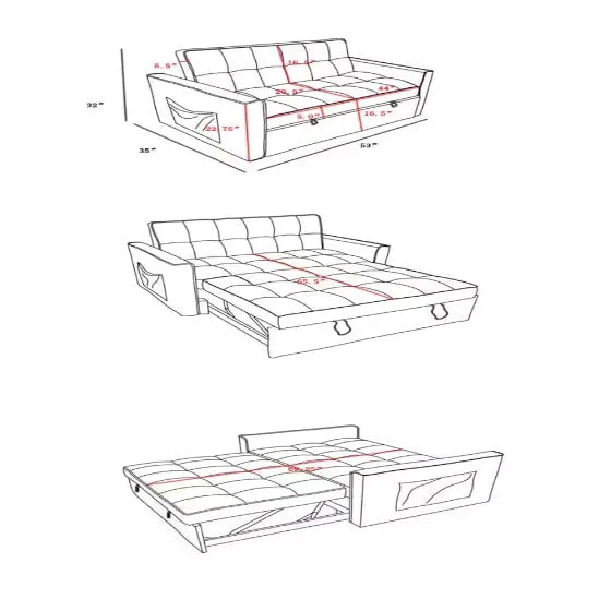 LovelyRLovely Stylish Pull-Out Sofa Bed