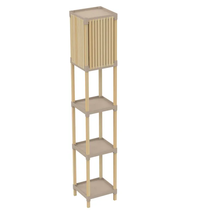 Lumi Wooden Floor Lamp Illuminated Shelf