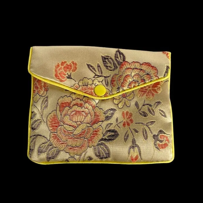 Medium Floral Print Jewelry Bag