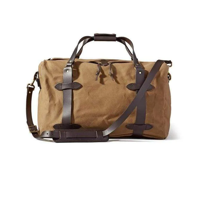 Medium Rugged Twill Duffle Bag- Tan