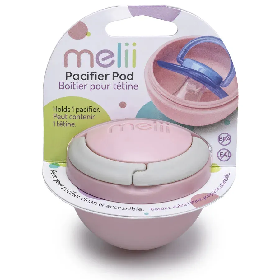 Melii Pacifier Pod, BPA Free Pacifier Holder Case Pink