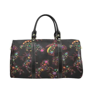 Neon Floral Animals Waterproof Travel Bag