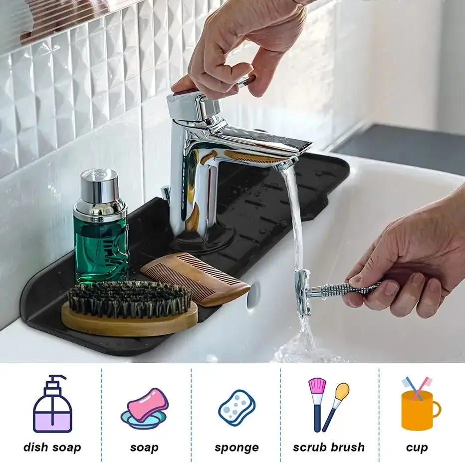 Non-Slip Kitchen Faucet Mat