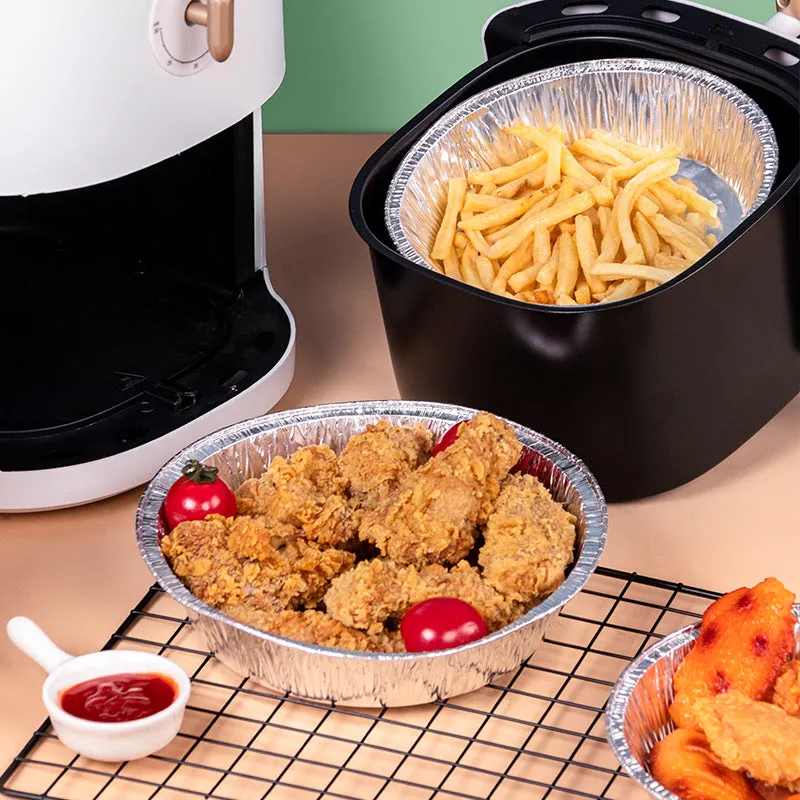 Non-stick Aluminum Foil Liners Air Fryer Disposable Paper Liner Oil-proof Steaming Basket Kitchen Tool BBQ Drip Pan Tray