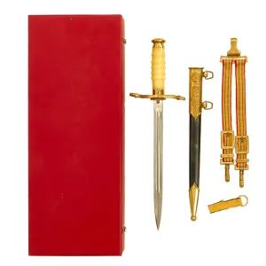 Original Cold War Era East German DDR NVA General Officer’s Dress Dagger Set With Presentation Case and "Stasi" Engraved Blade - “Presented by the Minister for State Security”