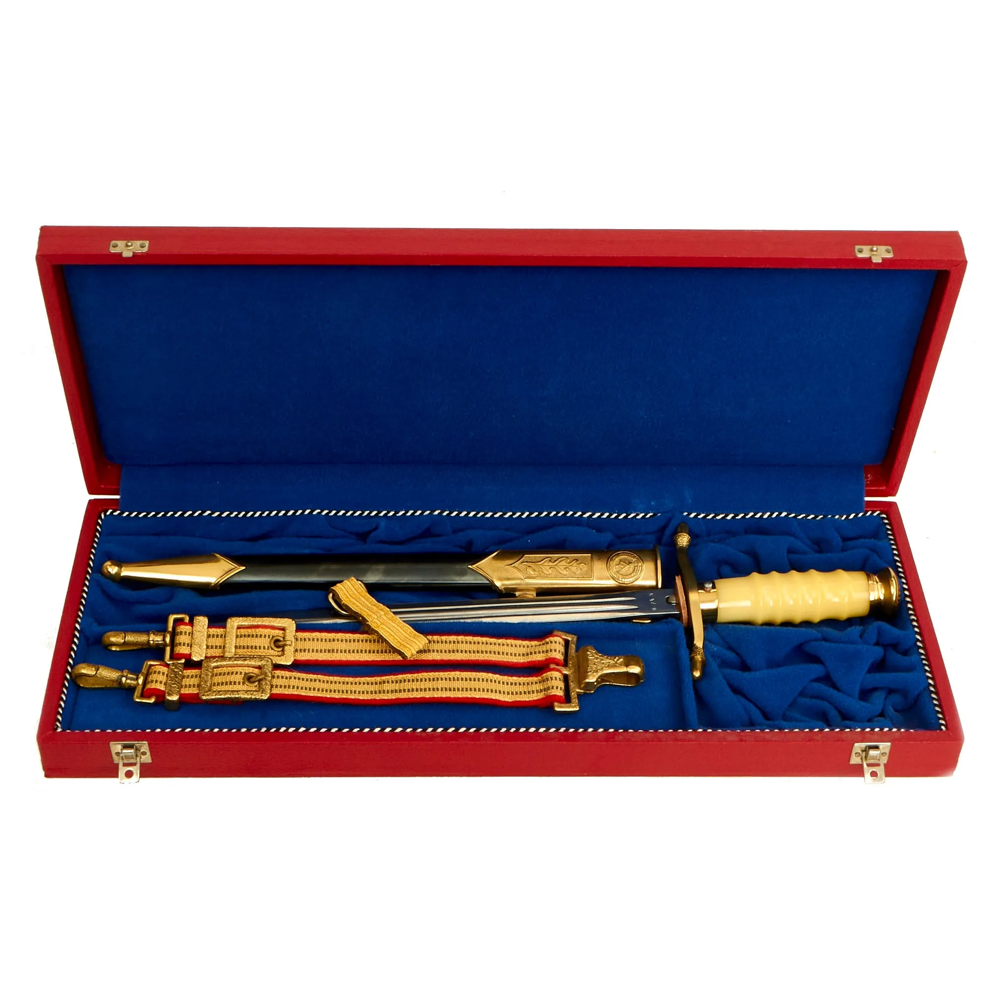 Original Cold War Era East German DDR NVA General Officer’s Dress Dagger Set With Presentation Case and "Stasi" Engraved Blade - “Presented by the Minister for State Security”