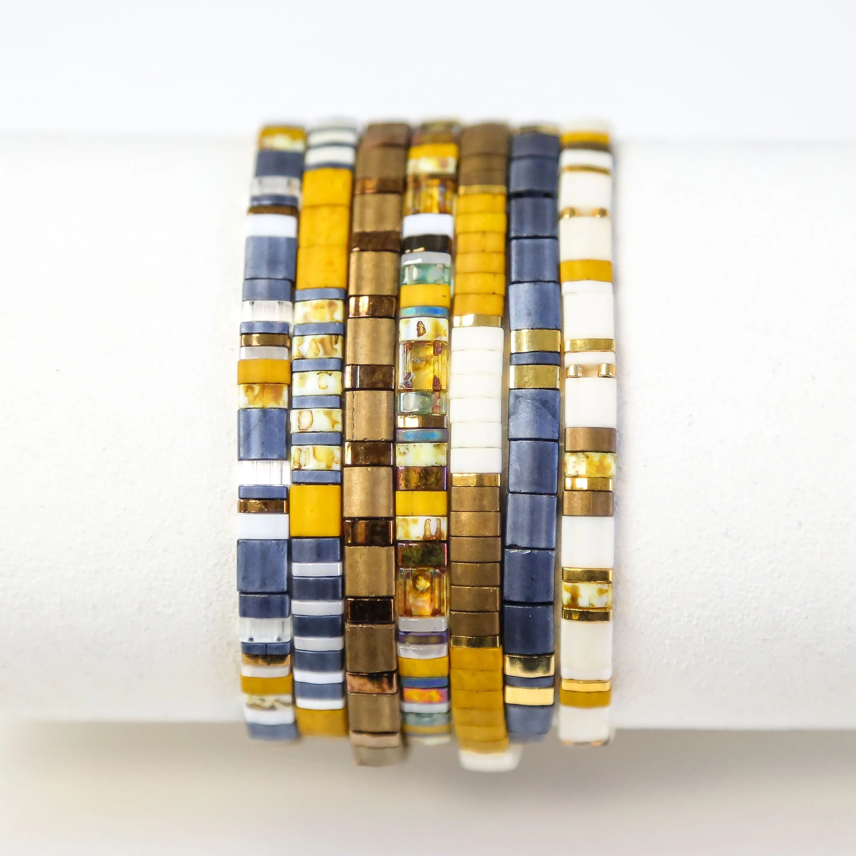 OUTPOST - 7 Tila Bead Bracelet Stack