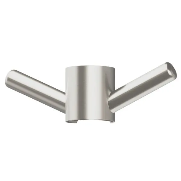 Phoenix Vertical Rail Hook Round - Brushed Nickel