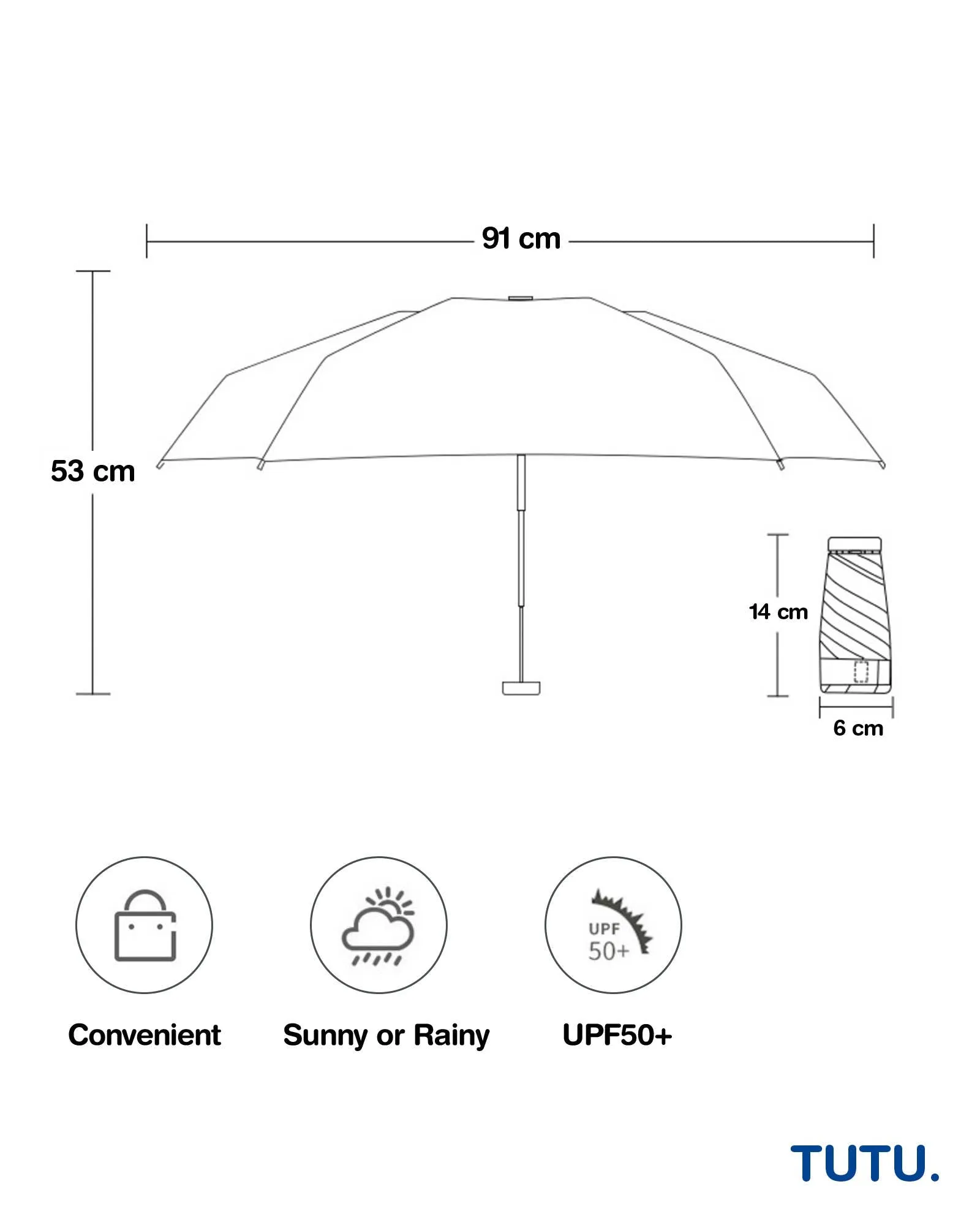 Pocket Mini Umbrella - Lavender