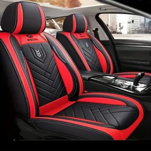 PU Leather Car Seat Covers, 5-Seat Front & Rear Durable Seat Cushions for All Cars