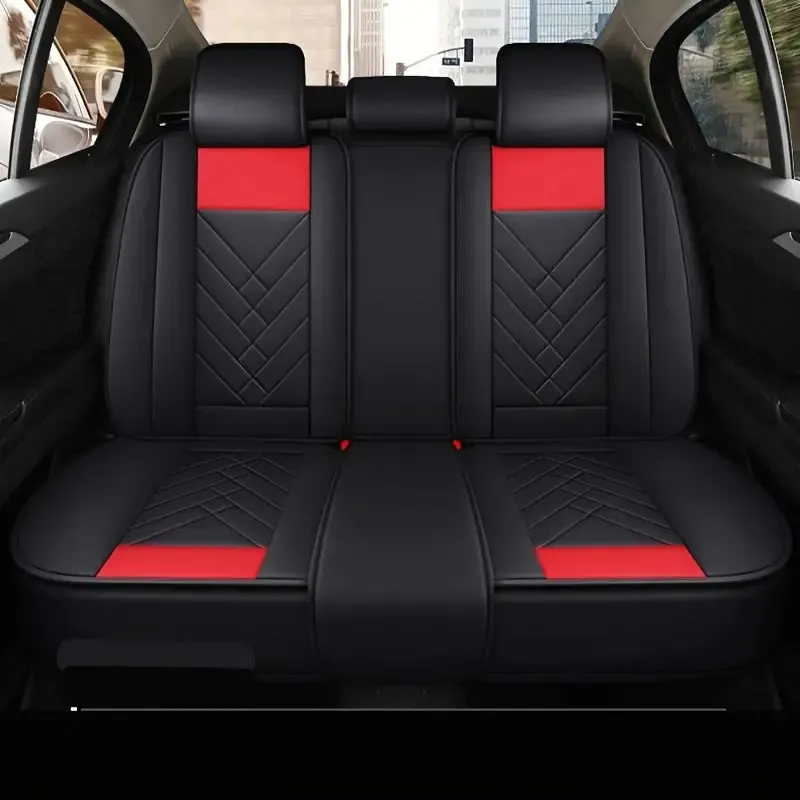 PU Leather Car Seat Covers, 5-Seat Front & Rear Durable Seat Cushions for All Cars