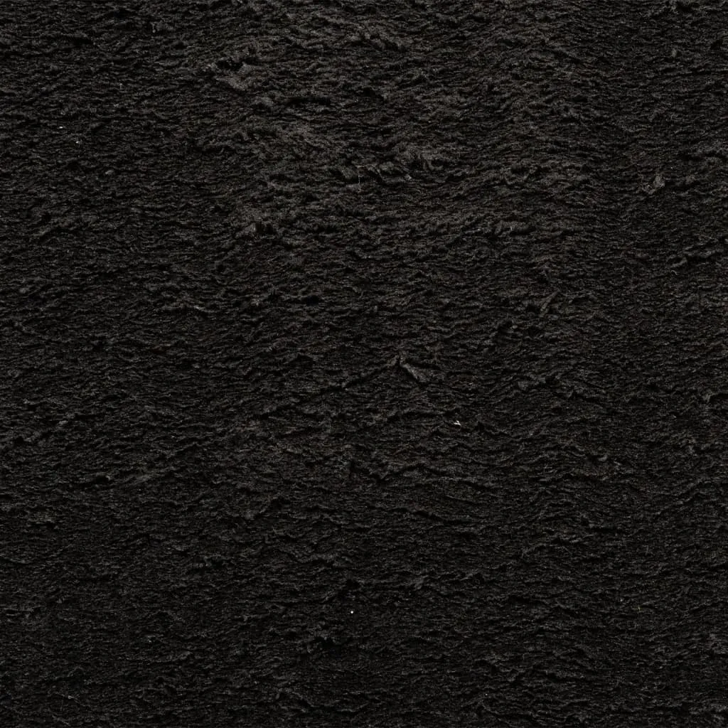 Rug HUARTE Short Pile Soft and Washable Black 80x150 cm