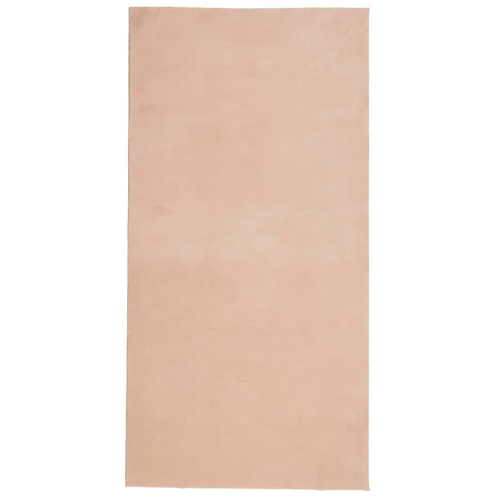 Rug HUARTE Short Pile Soft and Washable Blush 100x200 cm