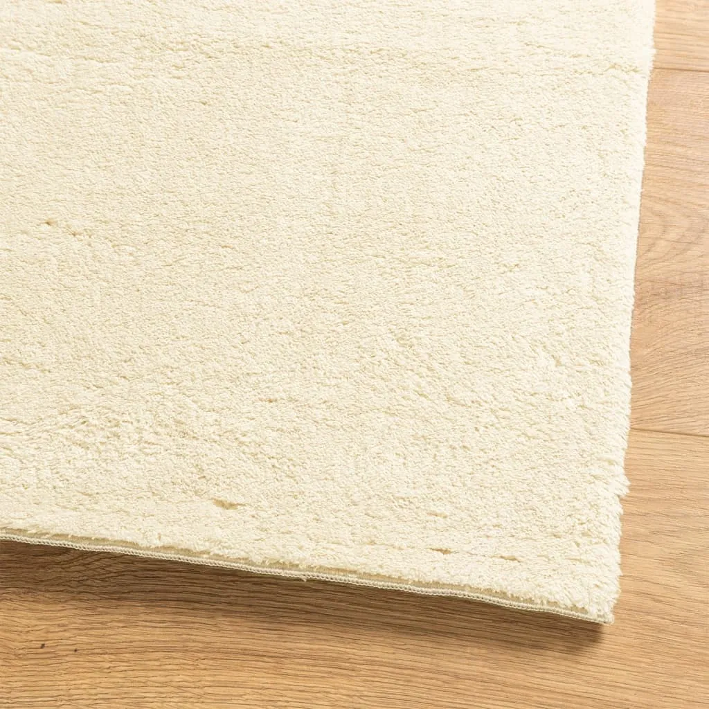 Rug HUARTE Short Pile Soft and Washable Cream 200x200 cm