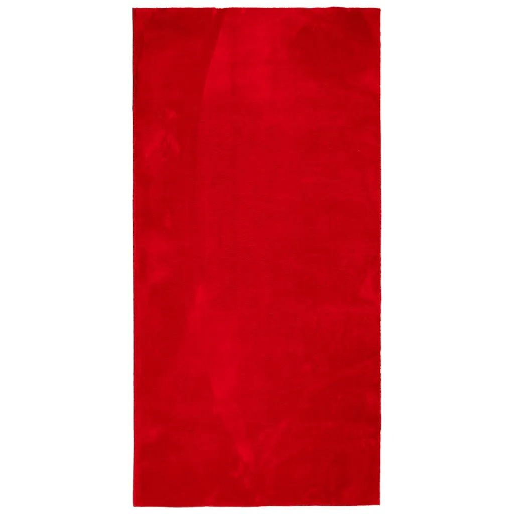 Rug HUARTE Short Pile Soft and Washable Red 100x200 cm