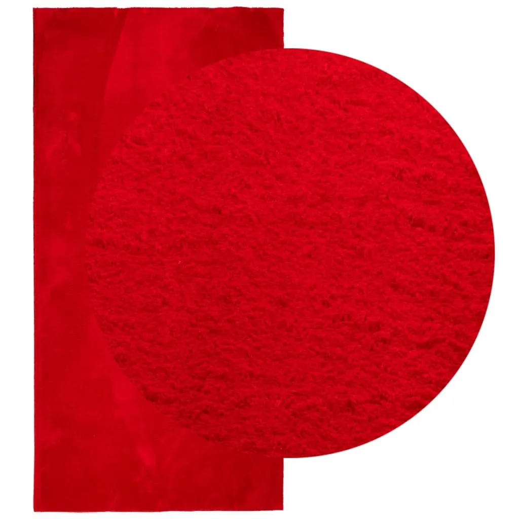 Rug HUARTE Short Pile Soft and Washable Red 100x200 cm