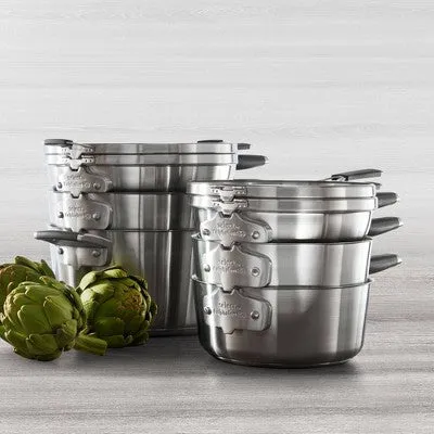 Select by Calphalon 10pc Stainless Steel Space Saving Set