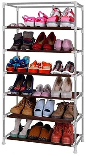 shopper 52.com 6 Layer Storage Cum Shoe Rack with Wardrobe Cover Shoe Rack for Home Office with Metal Frame Stand Shoe Organiser Shoe Cabinet Shoe Storage Shoe Wardrobe Stackable Shoe Rack Portable Folding Shoe Rack Shoe Shelf - 6LYRACK05