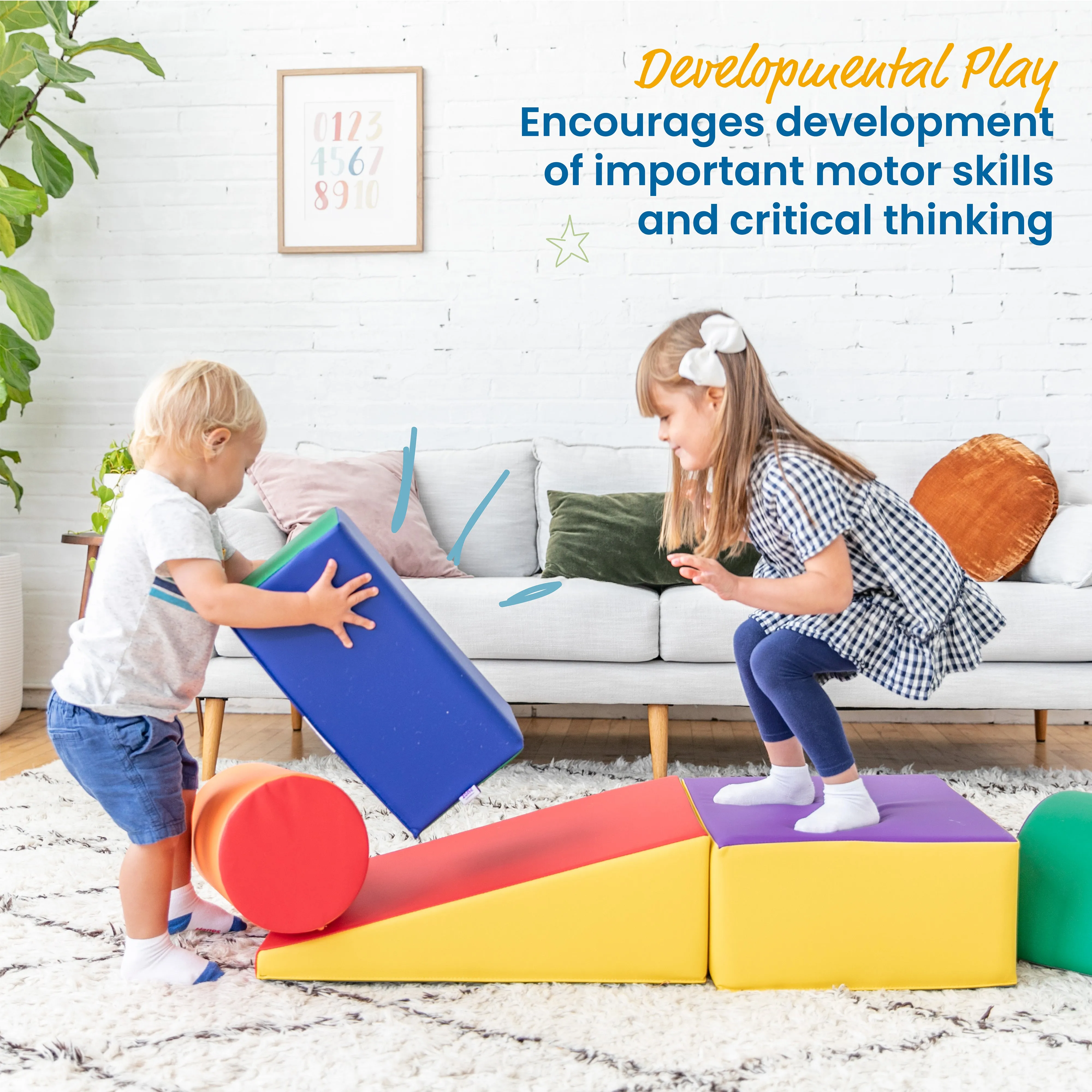 SoftZone Climb and Crawl Playset, Building Blocks, 5-Piece