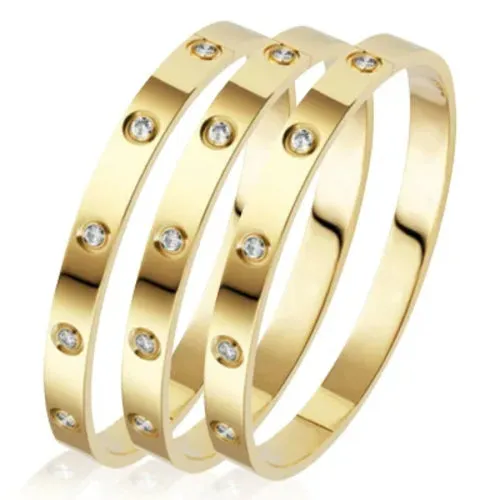 Stainless Steel Bracelets On Hand 6mm 4mm Bangles For Women Jewelry Stackable Bracelets KESLEY