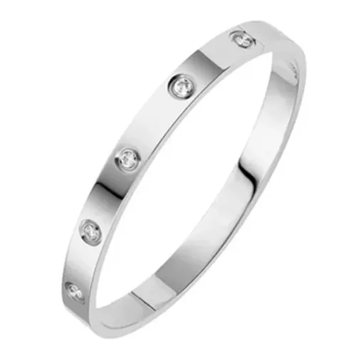 Stainless Steel Bracelets On Hand 6mm 4mm Bangles For Women Jewelry Stackable Bracelets KESLEY