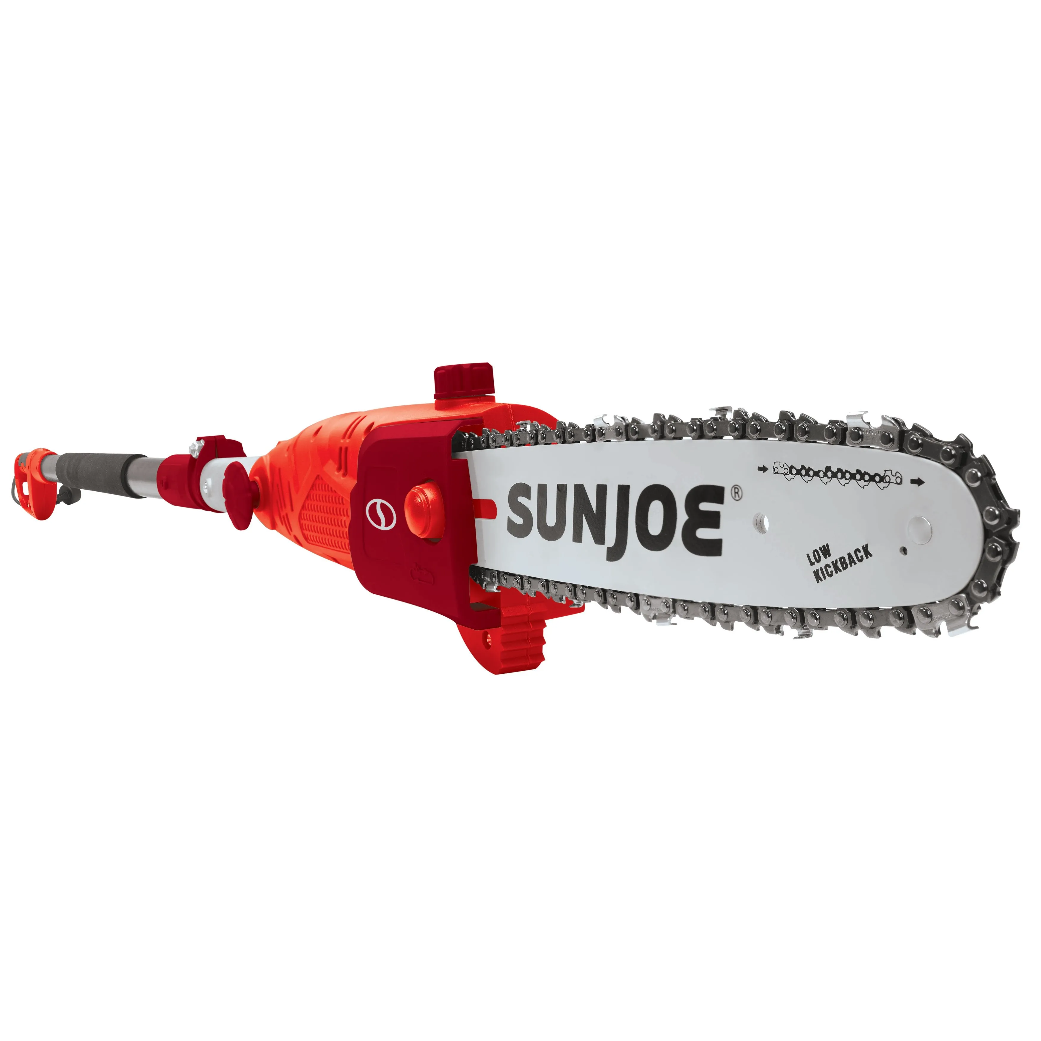 Sun Joe SWJ803E-RED Electric Multi-Angle Pole Chain Saw | 10 inch | 8.0 Amp (Red)