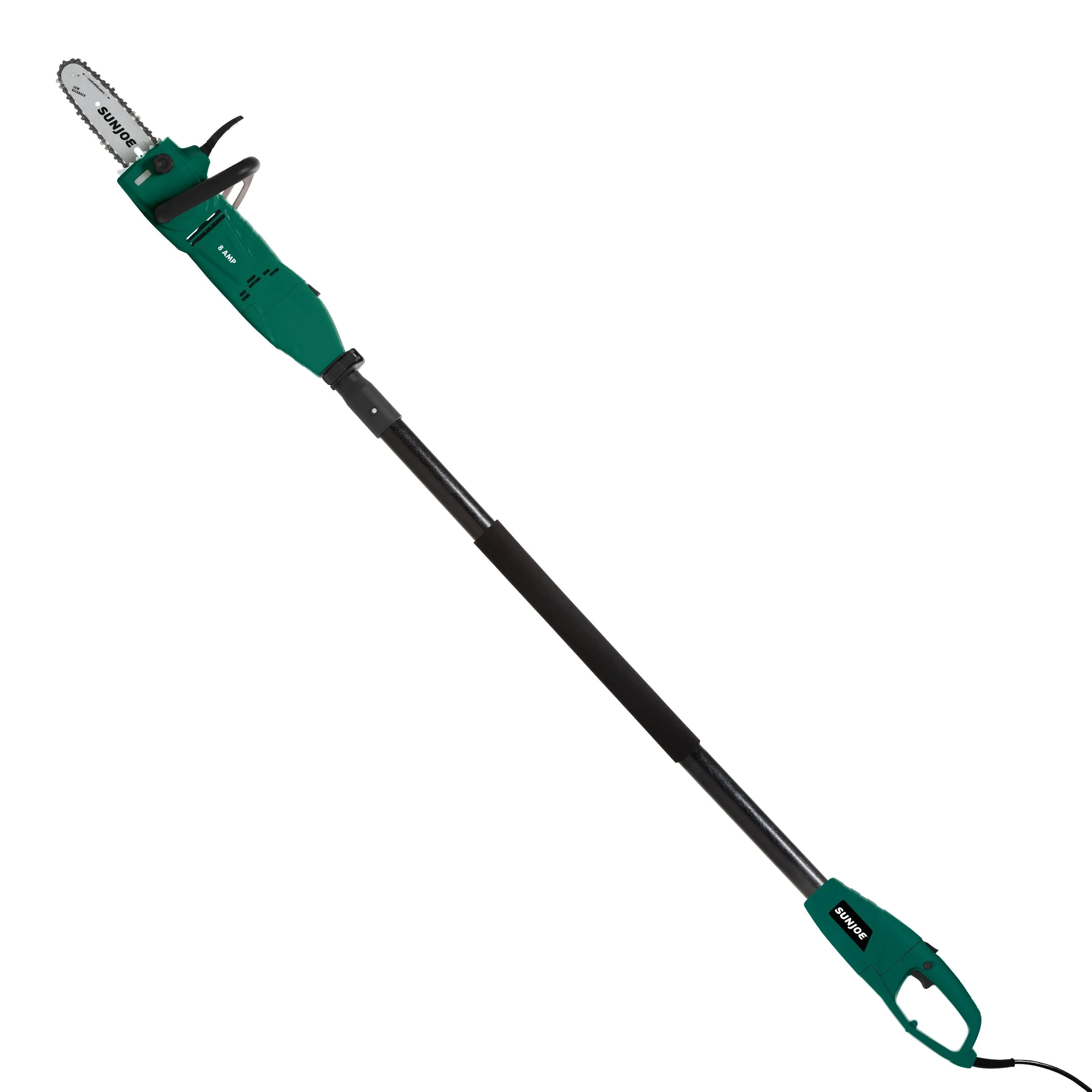 Sun Joe SWJ806E-HTG-RM 2-in-1 Electric Convertible Pole Chain Saw | 8 inch | 8.0 Amp (Hunter Green) (Certified Refurbished)