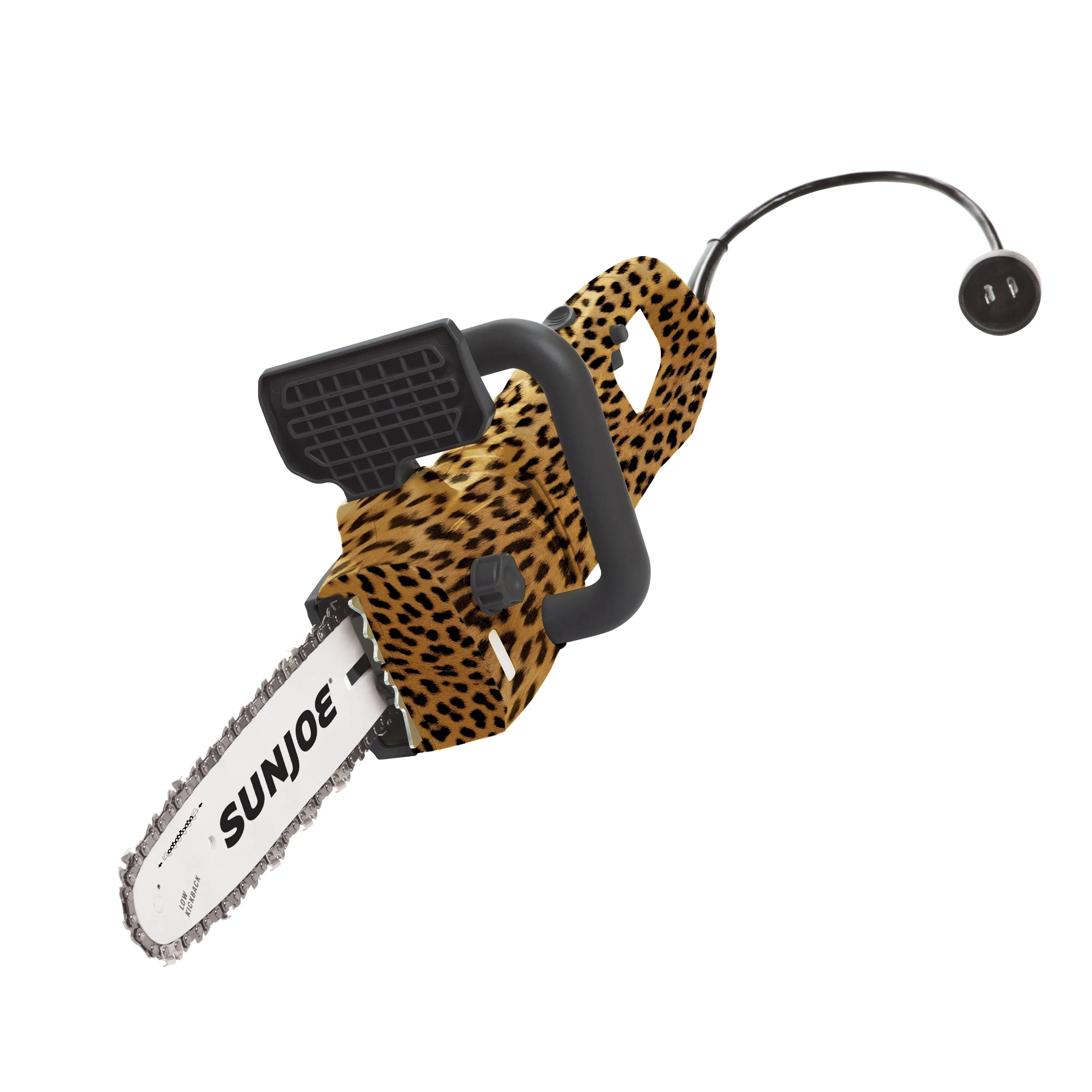 Sun Joe SWJ807E-LPD Electric Convertible Pole Chain Saw | 10 inch | 8.0 Amp (Leopard)