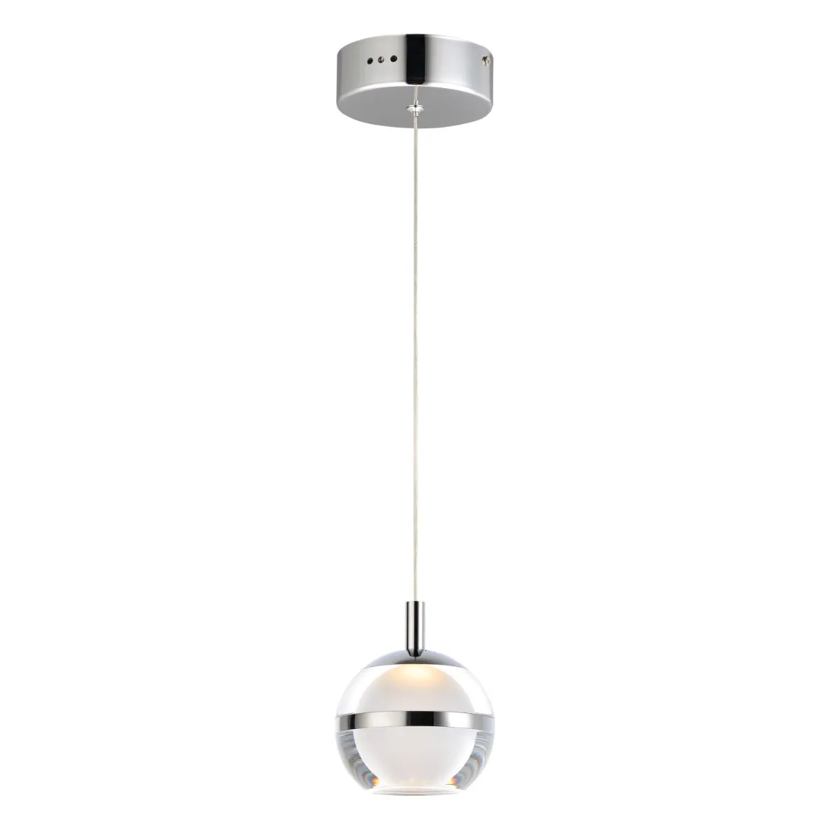 Swank 5 in. LED Pendant Light Chrome finish