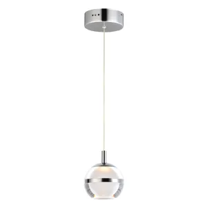 Swank 5 in. LED Pendant Light Chrome finish