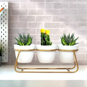 Table Trio Metal Planters