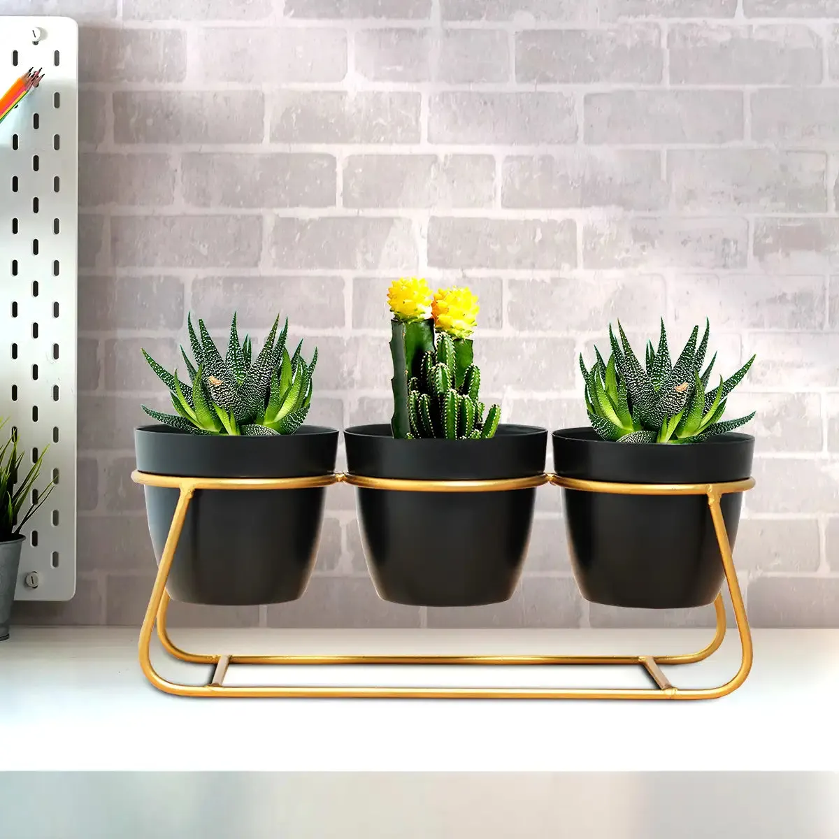 Table Trio Metal Planters